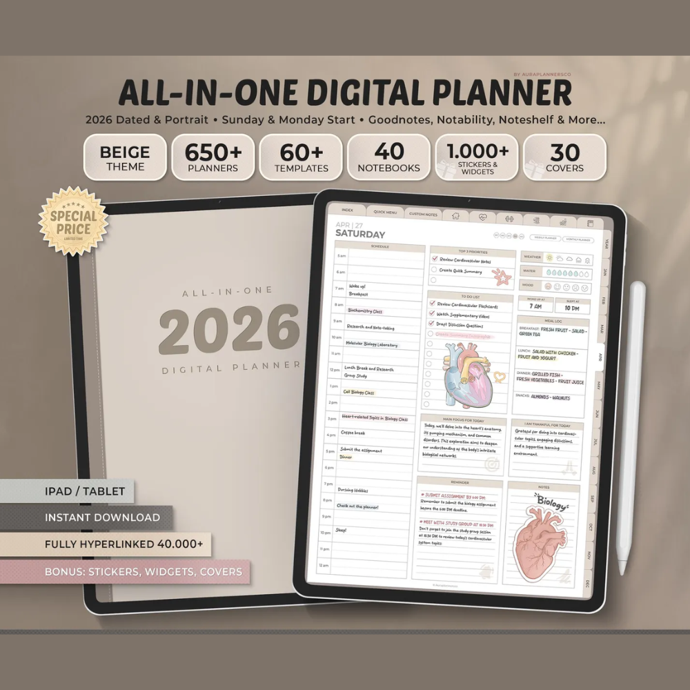 2026 All-In-One Digital Planner